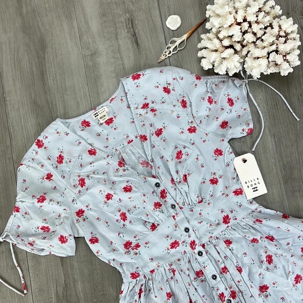 🔆BILLABONG🔆Twirl Twist V-Neck Mini Dress - Picture 6 of 16